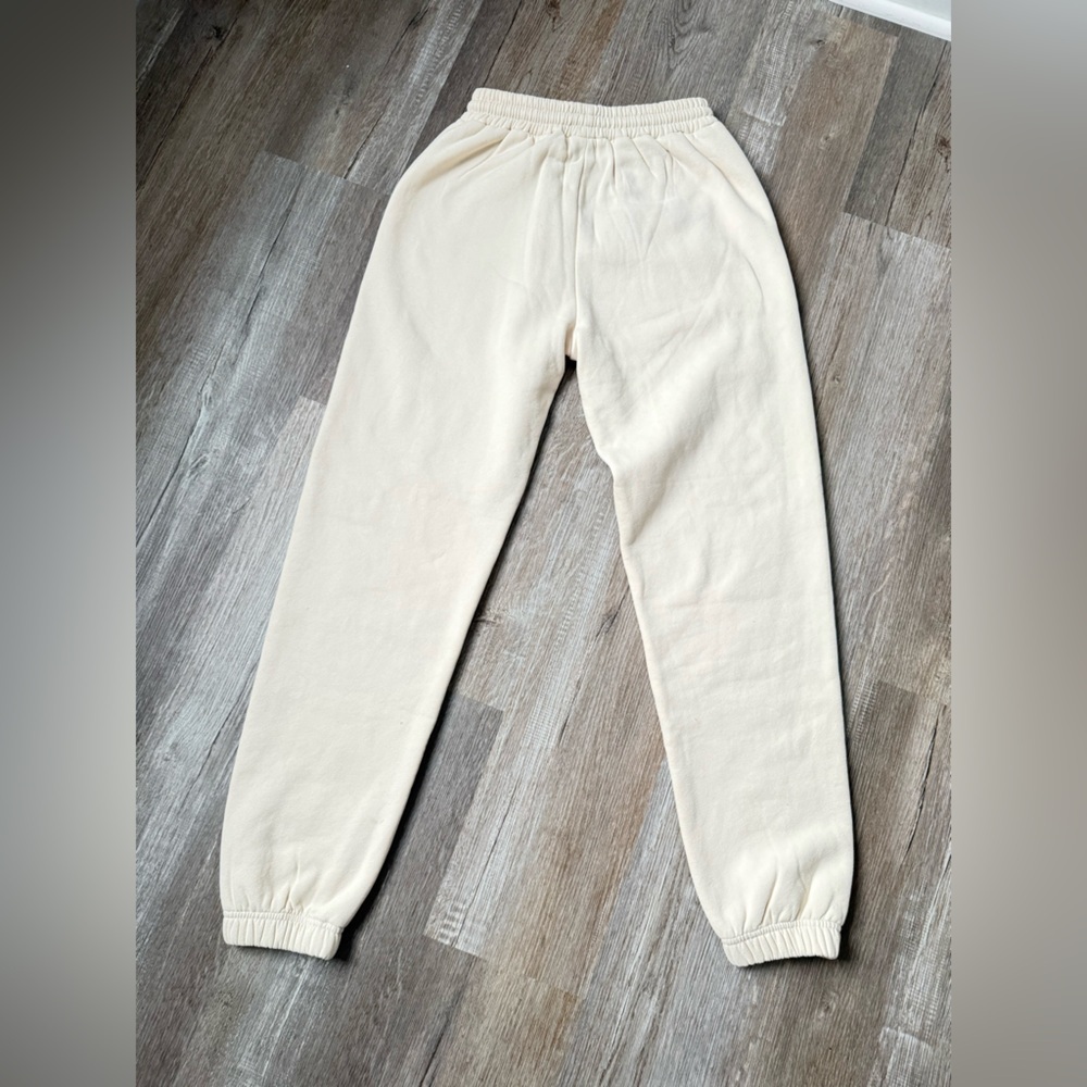White Fox Offstage Sweatpants Pebble Cream Beige Sweatpants Joggers Size XS S - Picture 10 of 12